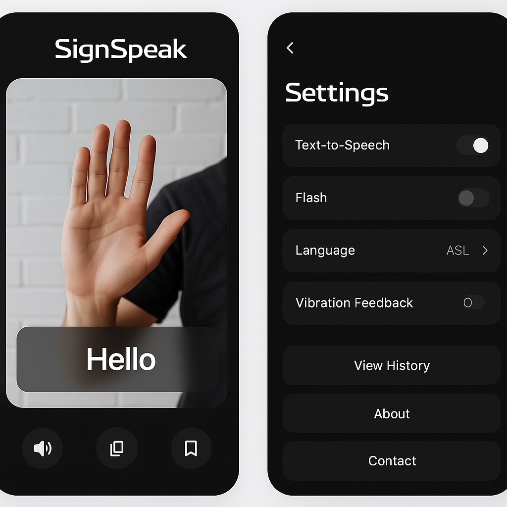 Sign Language Translator Camera View